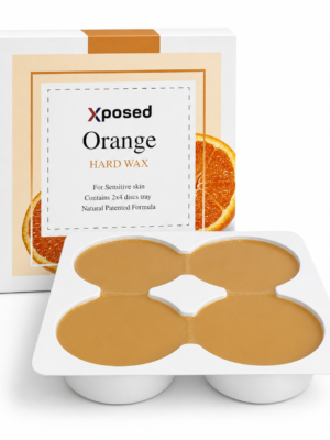 Xposed Orange Hard Wax 500g – Natural Formula for Sensitive Skin (4 Discs in 1 Tray)