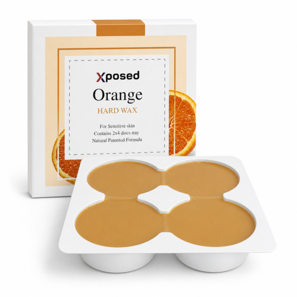Xposed Orange Hard Wax 500g – Natural Formula for Sensitive Skin (4 Discs in 1 Tray)